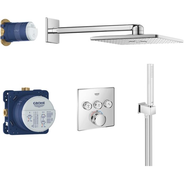 Душевая система Grohe Grohtherm SmartControl с душевым гарнитуром и верхним душем, Хром (34706000)