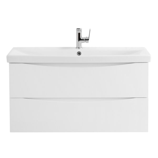 База под раковину подвесная BelBagno MARINO-CER-800-2C-SO-BL-P Bianco Lucido