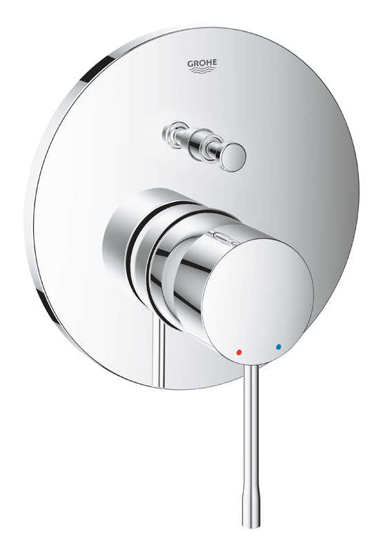 Смеситель однорычажный для ванны GROHE Essence, круглая розетка, хром (24058001)