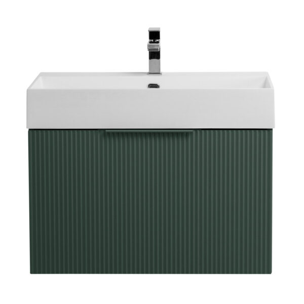 Тумба с раковиной подвесная выдвижными ящиком и внутренним ящиком CEZARES PREMIUM 70 Plisse Verde op
